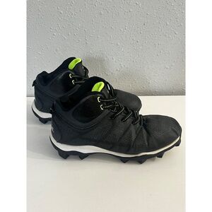 Riddell boys black baseball cleats youth size 4